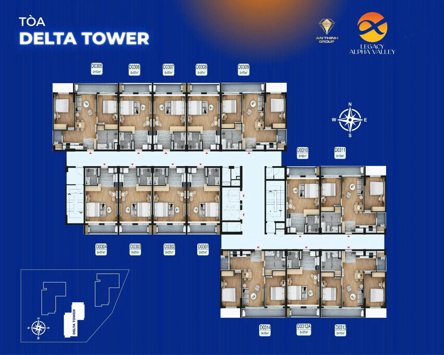 mặt bằng dự án legacy alpha valley hòa lạc tòa delta tower