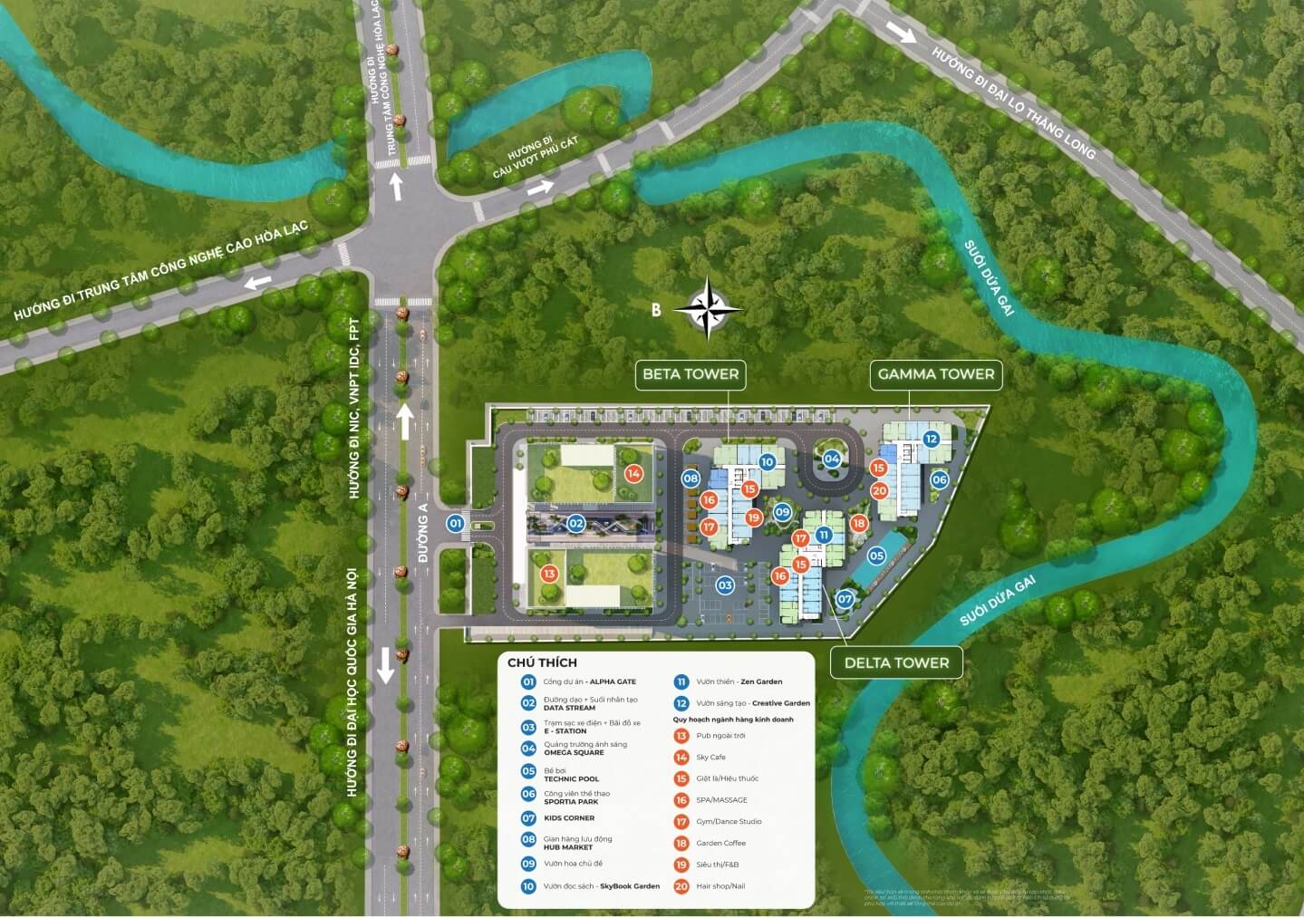 tiện ích dự án legacy alpha valley hòa lạc