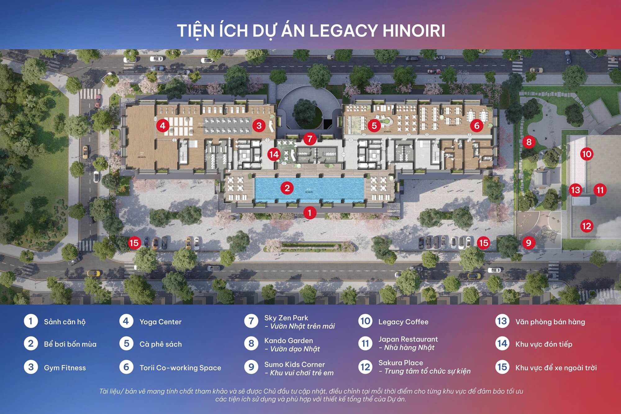 tiện ích dự án legacy hinoiri hòa lạc