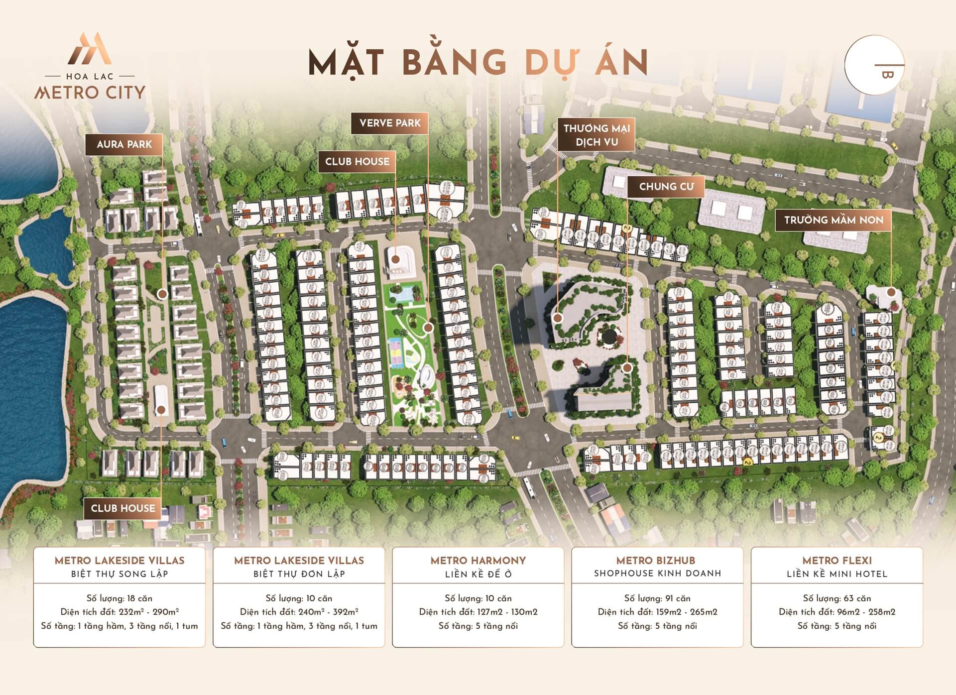 mặt bằng dự án hòa lạc metro city
